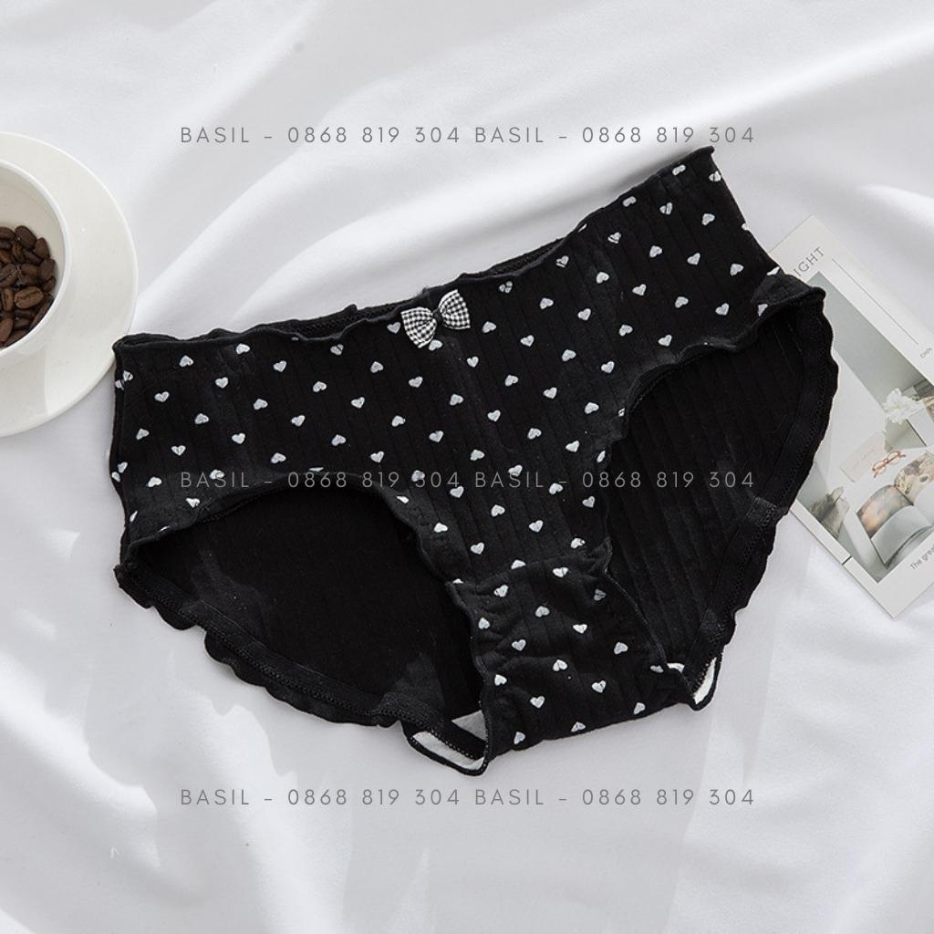 Quần lót nữ S16 cotton mềm mại quần lọt khe S17 ren hoa gợi cảm BASIL