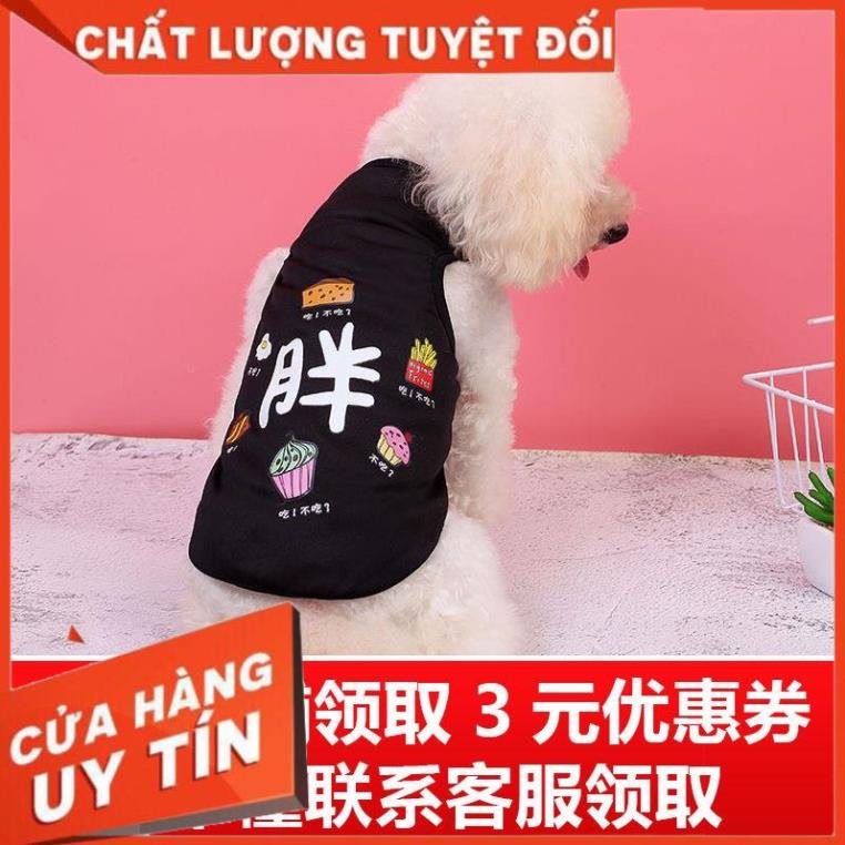 Áo Cho Chó Mèo Ba Lỗ Hoạt Hình - Quần Áo Cho Chó Poodle thoáng mát siêu kute