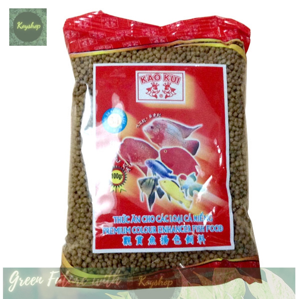 Cám cá KaoKui hạt mịn 100g đạm 40% Thức ăn cho cá cảnh - 10 gói - Giá sỉ tốt hơn