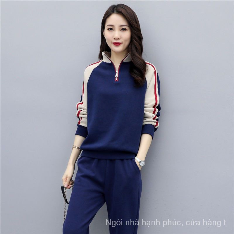Set Đồ Thể Thao Lót Lông Cừu Dày Dặn Phong Cách Thời Trang Thu Đông Mới 2022