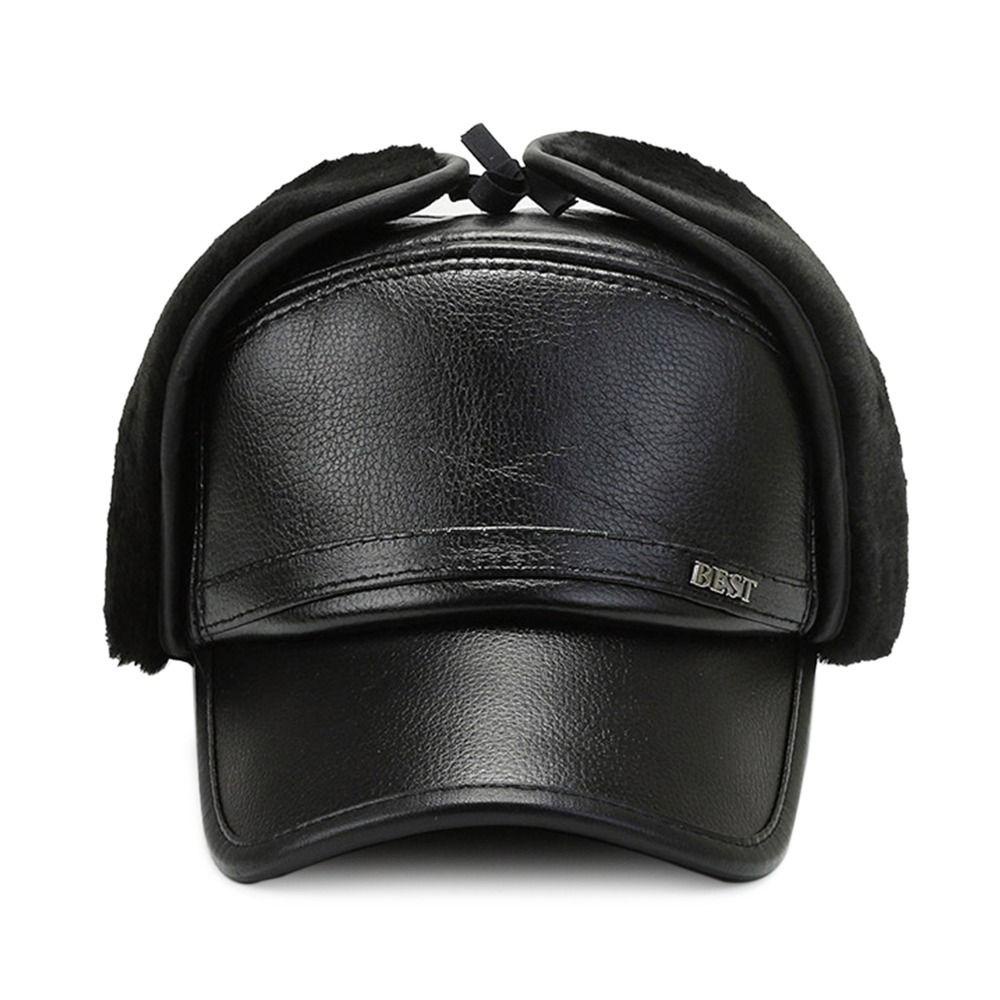 WATTLE Mũ Da Phối Lông Ấm Áp Theo Phong Cách Mùa Đông Dành Cho Nam