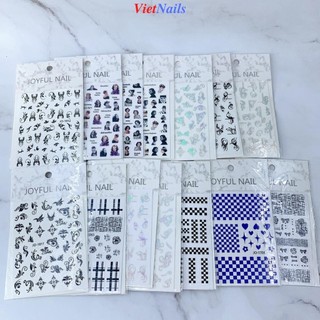Sticker dán móng tay nhiều họa tiết trang trí nail - hình dán trang trí móng tay tết 2023