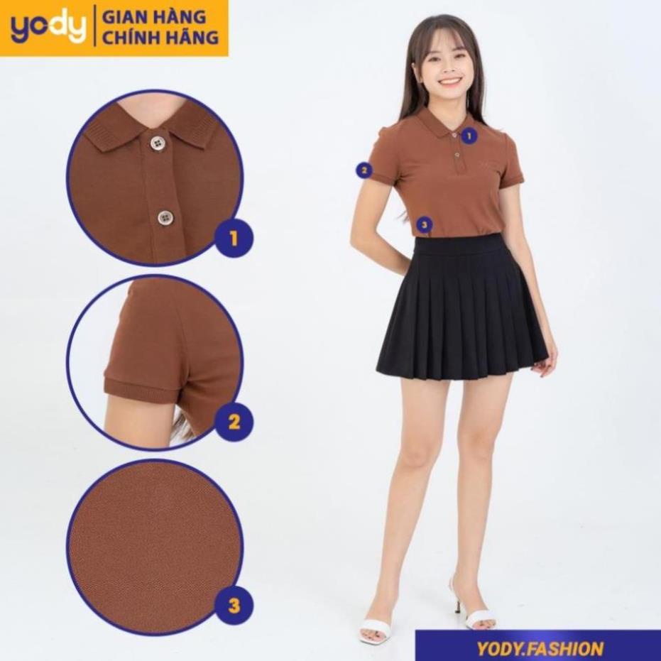 GIÁ SỐC Áo thun nữ polo YODY áo phông nữ cổ bẻ , tay ngắn , polo nữ pique yody fashion APN3396 - Đẹp New !
