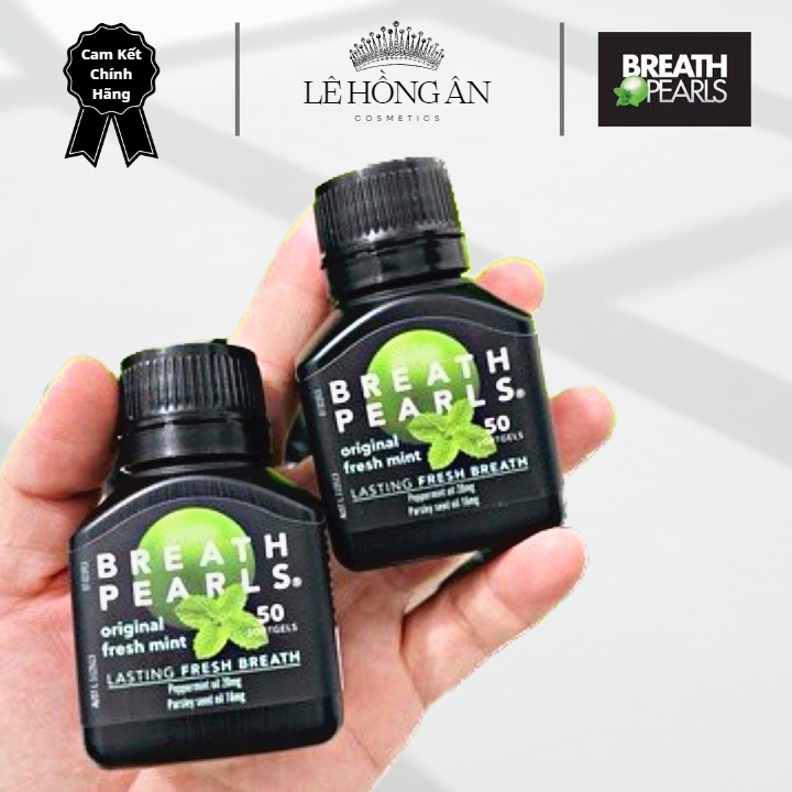 Thơm Miệng Thảo Dược Breath Pearls Fresh Mint Lọ 50 Viên