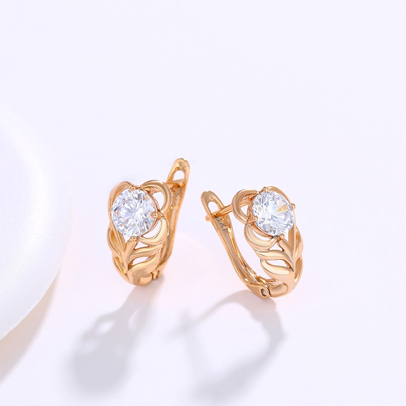 Đôi Khuyên Tai Hình Hoa Lá Thời Trang Cho Nữ