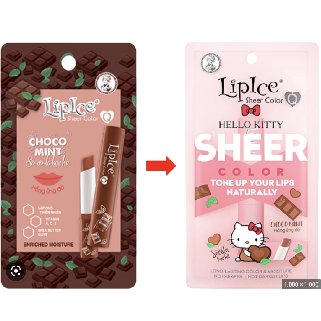 Son Dưỡng Hương Socola Lipice Sheer Color Q 2.4g.