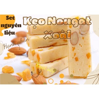 Set nguyên liệu làm kẹo nougat Xoài, kẹo hạnh phúc xoài, kẹo nougat vị xoài