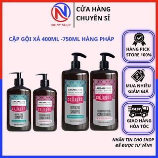 Cặp dầu gội và dầu xả Argani care collagen hữu cơ Pháp 400ml/750ml