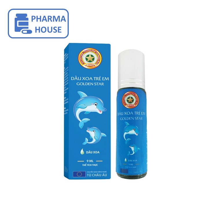 Dòng sản phẩm GOLDEN STAR - Dầu Xoa Bi Lăn Trẻ Em Thơm Mát Dịu Nhẹ - Chai 9mL