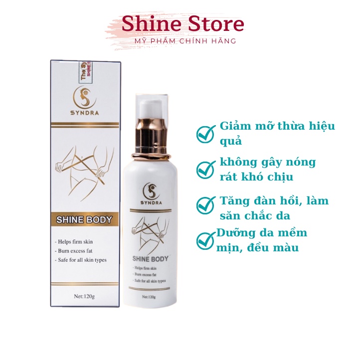 Kem giảm mỡ bụng đùi sau sinh ép lạnh Shine Body cao gừng tan mỡ