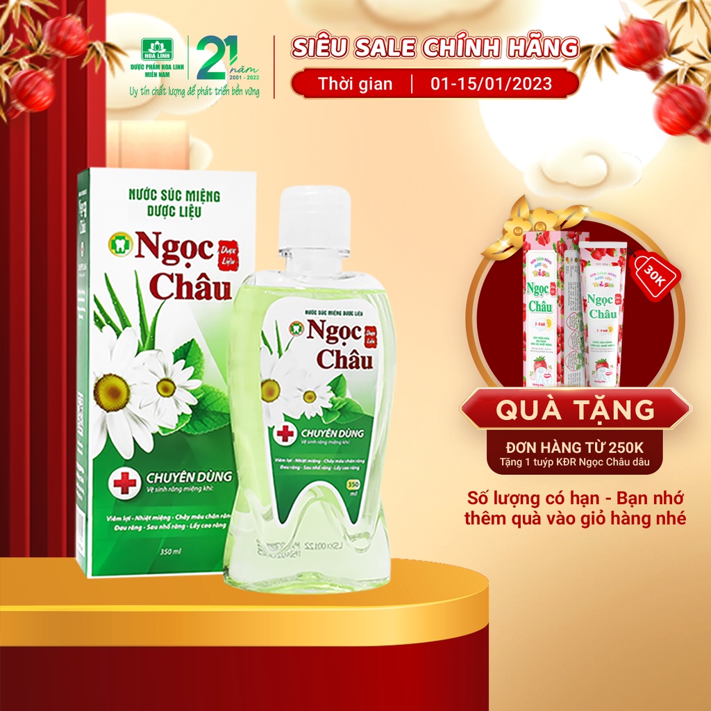 Nước Súc Miệng Dược Liệu Ngọc Châu 350ml