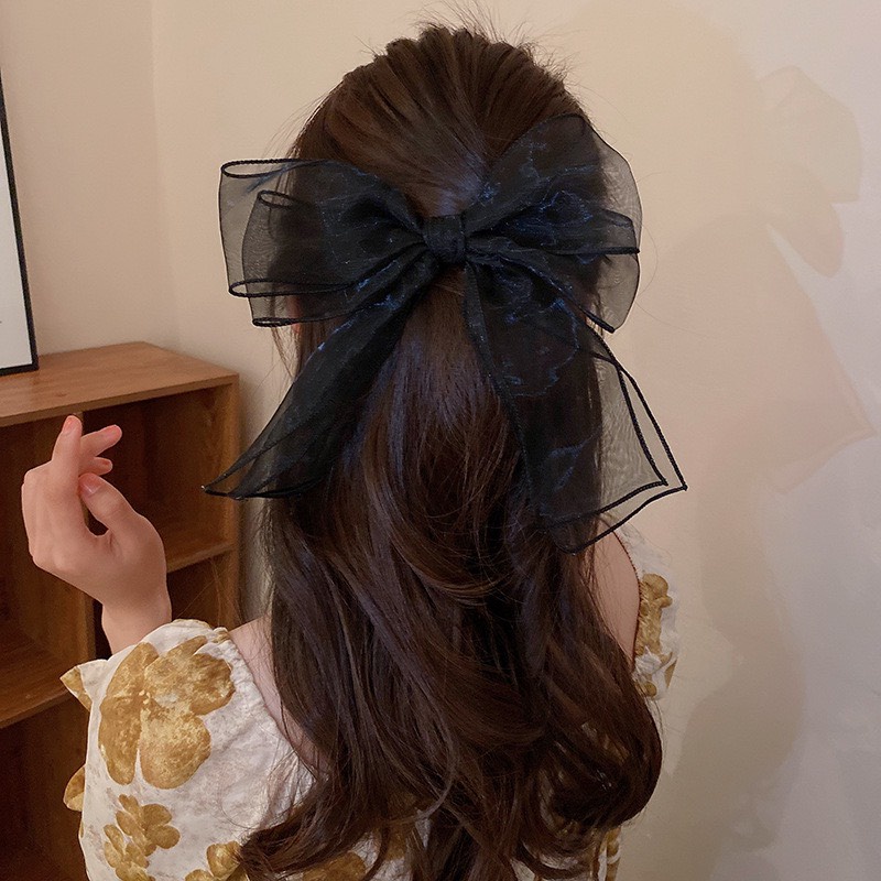 Cặp tóc nơ voan phồng, cặp tóc nữ tính cho bạn gái đáng yêu tiểu thư nhẹ nhàng - Y269