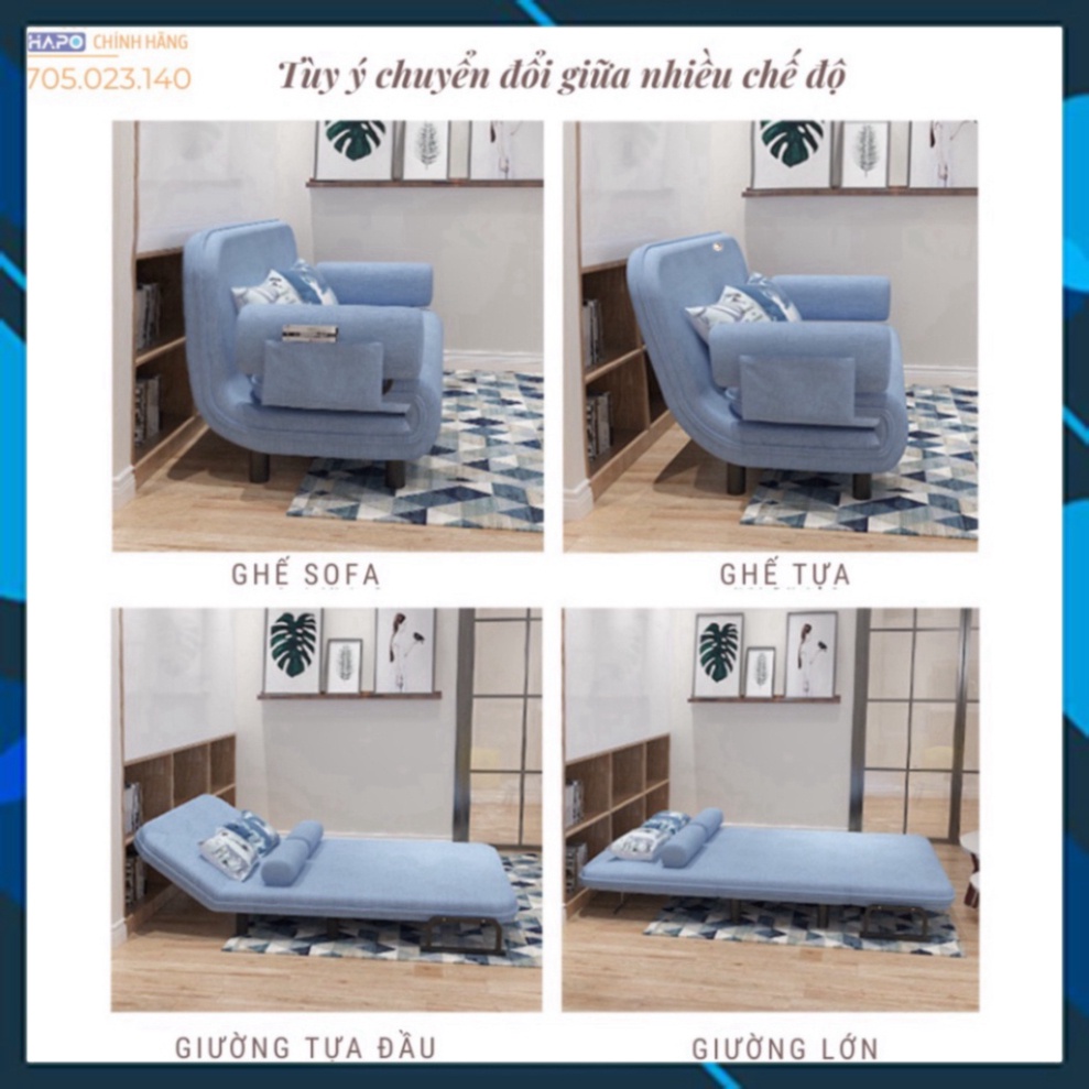 Sofa Giường Gấp Gọn Thông Minh Có Đệm Tay, Sofa Bed Cao Cấp Êm Ái Kèm