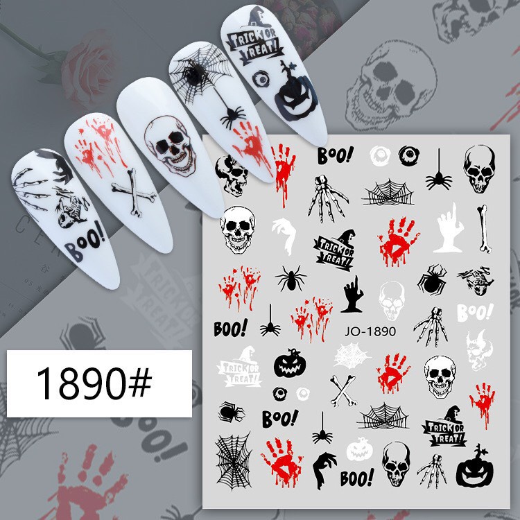 Sticker dán móng haloween 1