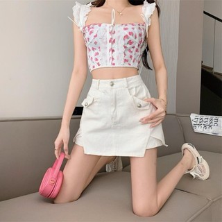 Chân váy kaki cặp cao phối túi hộp phong cách Hàn Quốc - CV028