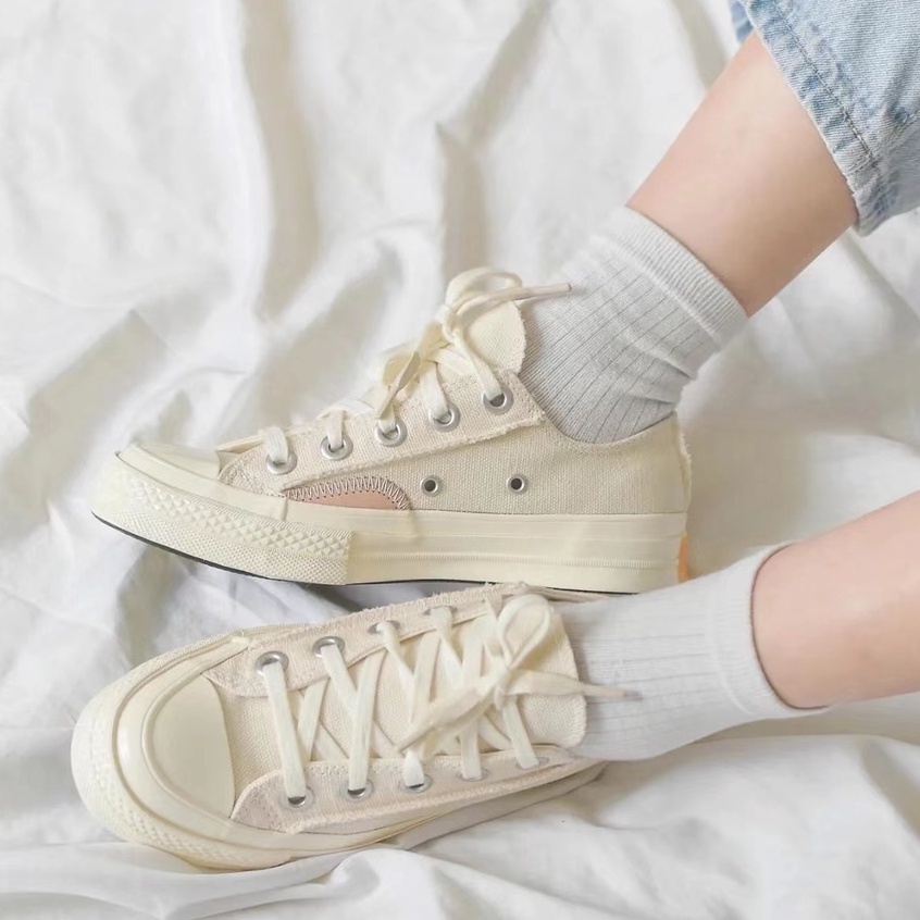 Giày Thể Thao Converse Họa Tiết Cây Kem Phong Cách Retro Thời Trang Unisex 2128
