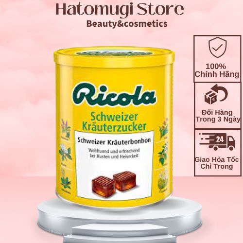 Kẹo ngậm ho thảo mộc Ricola Original Herb 250gr Đức - Hatomugi Store