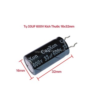Tụ 33uf 600v kích thước 16x32mm