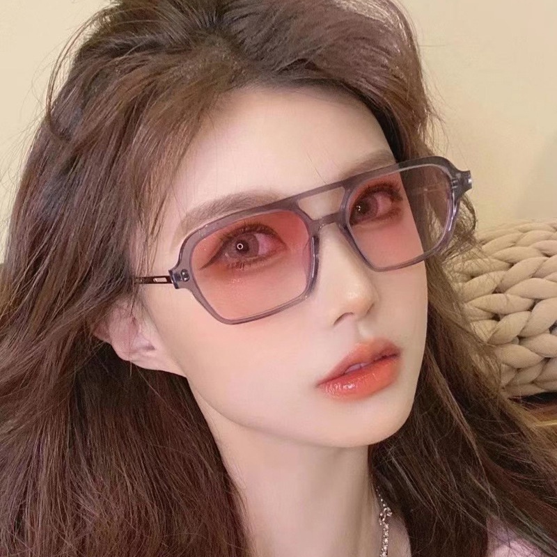 Kính Mát Gọng Vuông Kim Loại Nhỏ Nhắn Nhiều Màu Sắc Phong Cách Hàn Quốc Dành Cho Nam Nữ