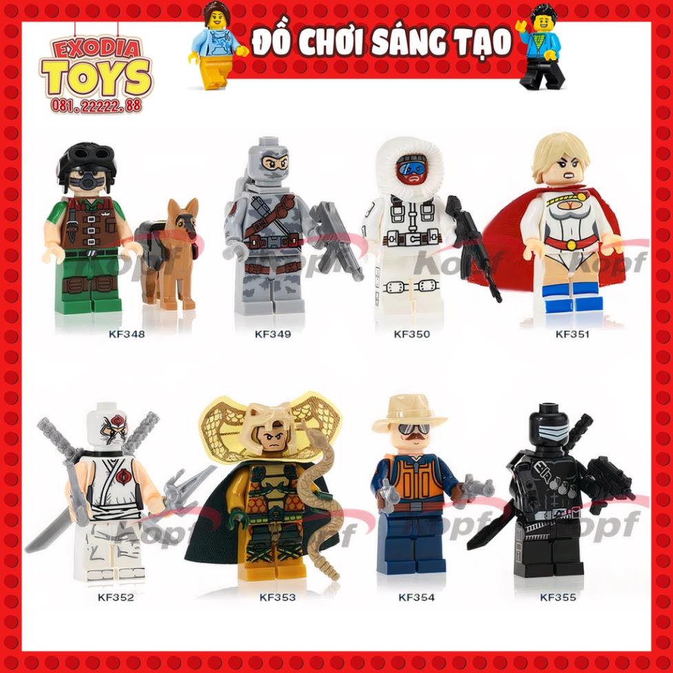 Xếp hình Mini Nhân vật GI Joe Cuộc Chiến Mãng Xà - Đồ chơi lắp ghép sáng tạo - KOPF KF6028