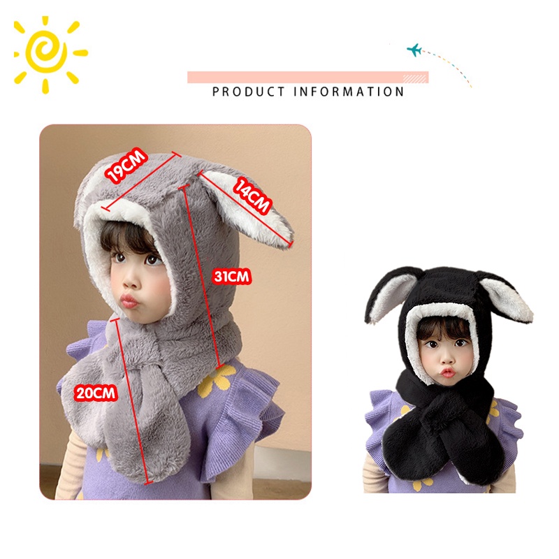 CATIMINI Mũ Trùm Đầu Giữ Ấm Tai Thỏ Hoạt Hình Dễ Thương Cho Bé