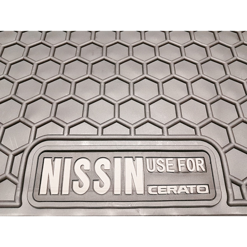 Thảm Sàn, Thảm Lót Sàn Cao Su Nissin Đúc Vân Tổ Ong Chuẩn Form Xe KiA Cerato/K3