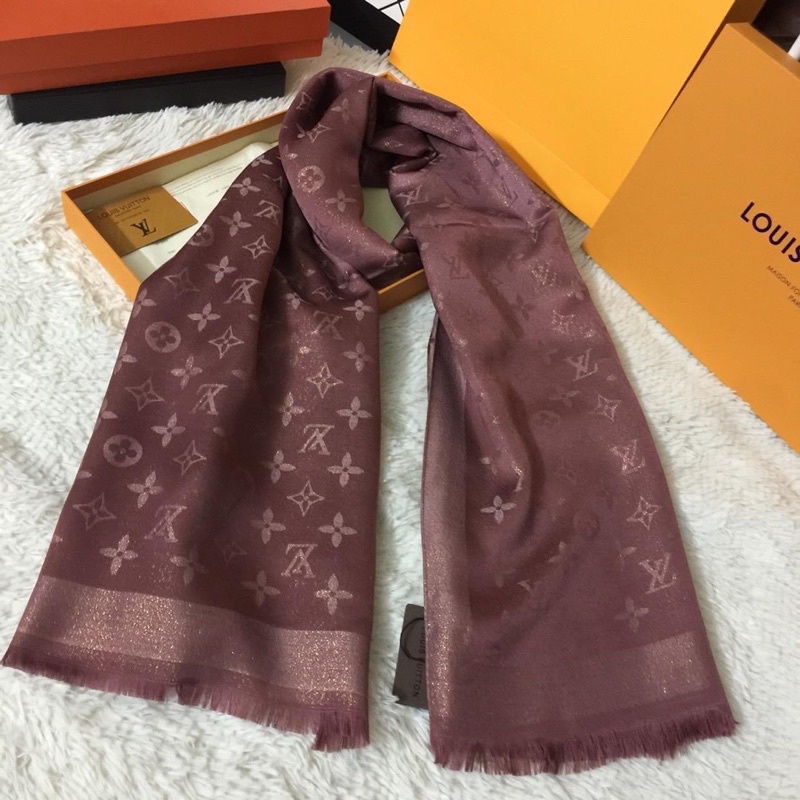 Khăn Lụa đũi ánh nhũ vàng bản dài 90x180cm - Khăn choàng hàng có sẵn