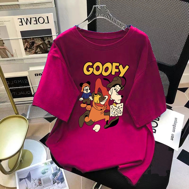 Áo thun FASHMILY 100% cotton tay ngắn dáng rộng phong cách thời trang Hàn Quốc mới 2023