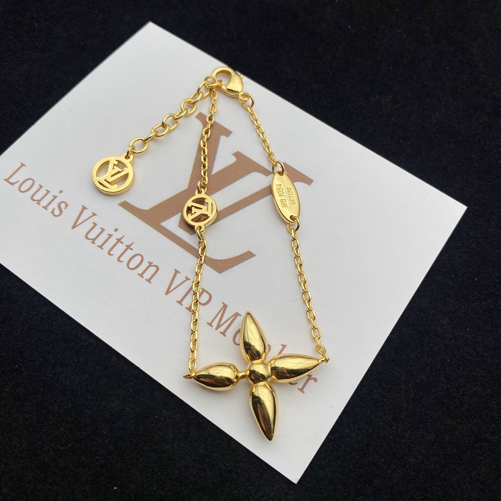 Trang Sức Vòng Cổ Khuyên Tai Vòng Tay Nhẫn LOUIS VUITTON Mẫu logo LV Nâng Cao Cho Nam Và Nữ