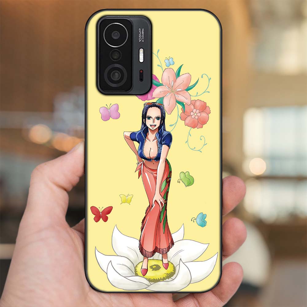 Ốp lưng Xiaomi 11T Pro 5G viền đen in hình Nico Robin One Piece Đảo Hải Tặc