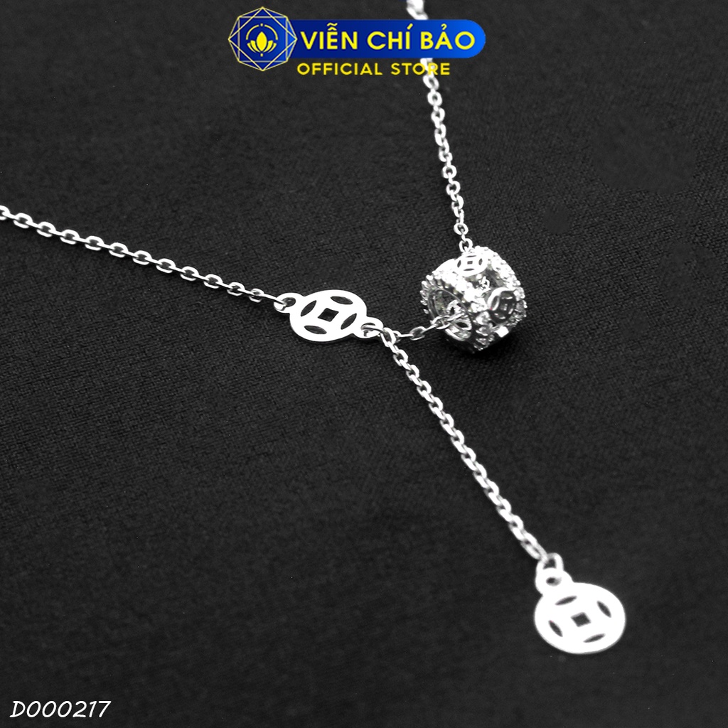 Dây chuyền bạc nữ kim tiền new chất liệu bạc 925 thời trang phụ kiện trang sức Viễn Chí Bảo D000217