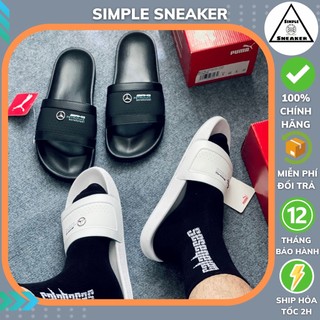 Dép Puma x Mercedes Chính Hãng 🔴FREESHIP🔴 Puma Leadcat Slides Mercedes Team Sliver - Dép Quai Ngang Puma [37155301