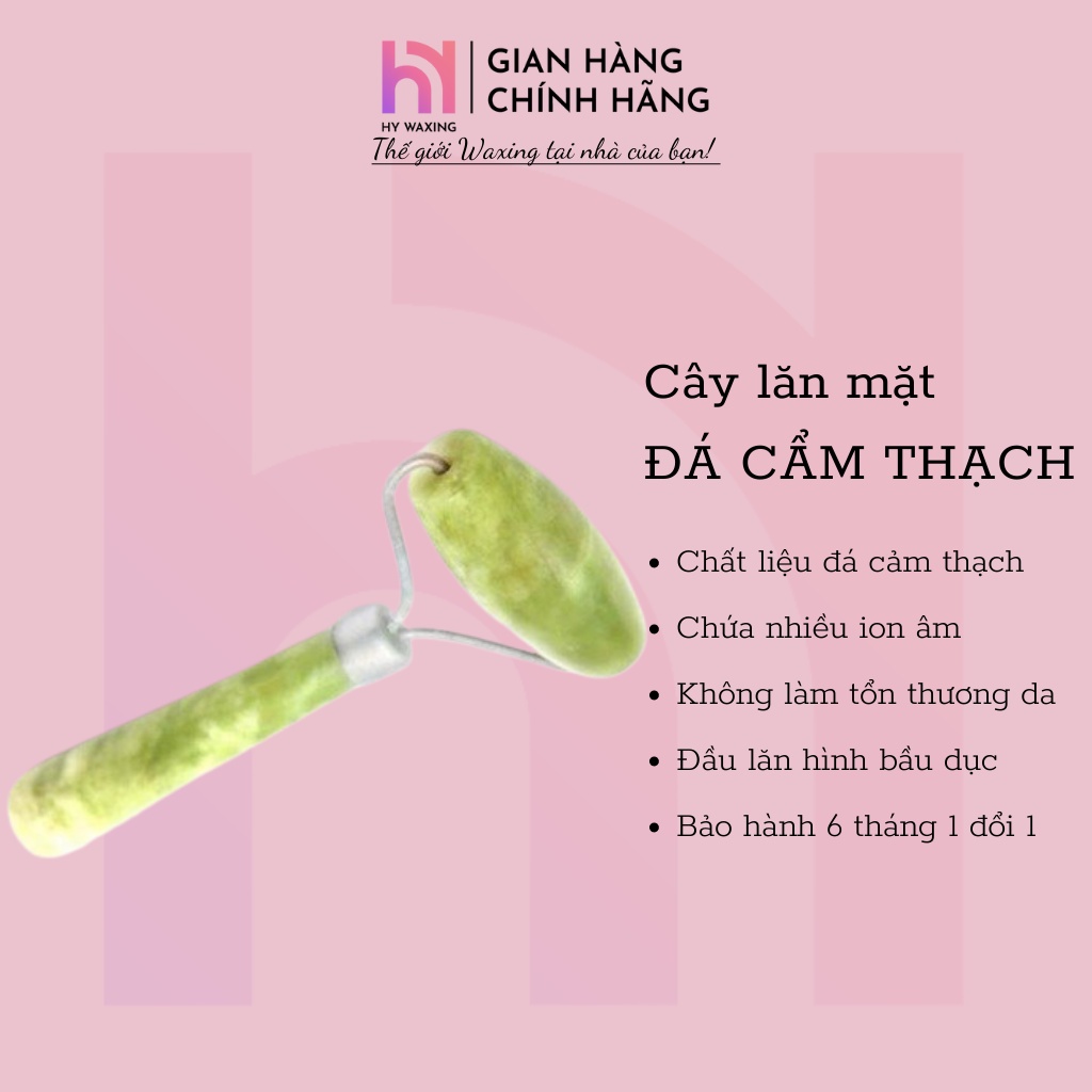 [CHE TÊN] Thanh Lăn Đá Cẩm Thạch 1 Đầu Massage Mặt Giúp Sáng Da, Nâng Cơ Mặt HY WAXING 4160