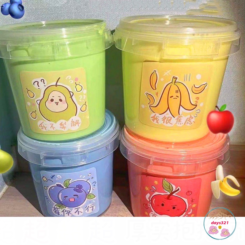 Slime BƠ SỮA TRÁI CÂY XÔ 500ML 9 màu rainbow cực đẹp Đồ chơi hũ slam chất nhờn ma quái squishy