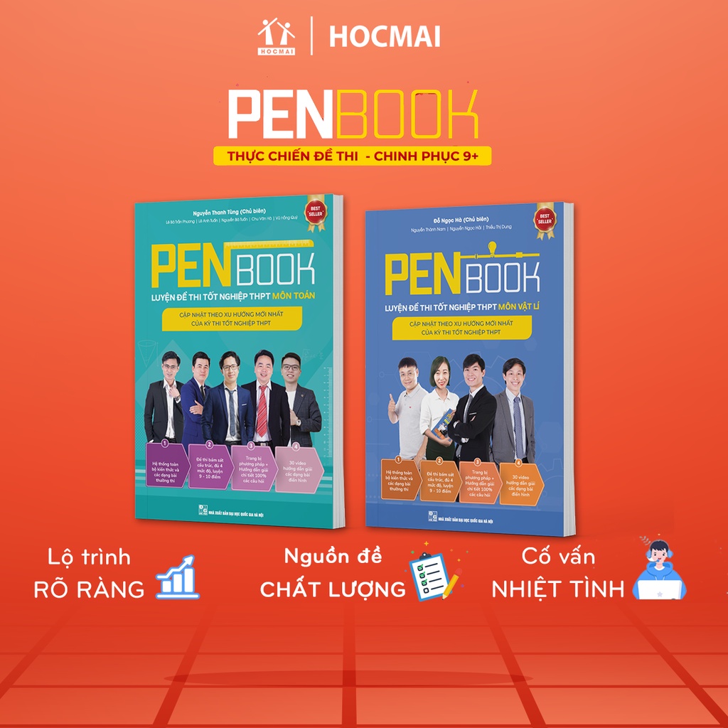 [LỚP 12 ] Combo 2 cuốn sách PENBOOK - Luyện đề thi tốt nghiệp THPT. Chinh phục điểm 9+ thi Đại Học. Bản mới nhất 2024