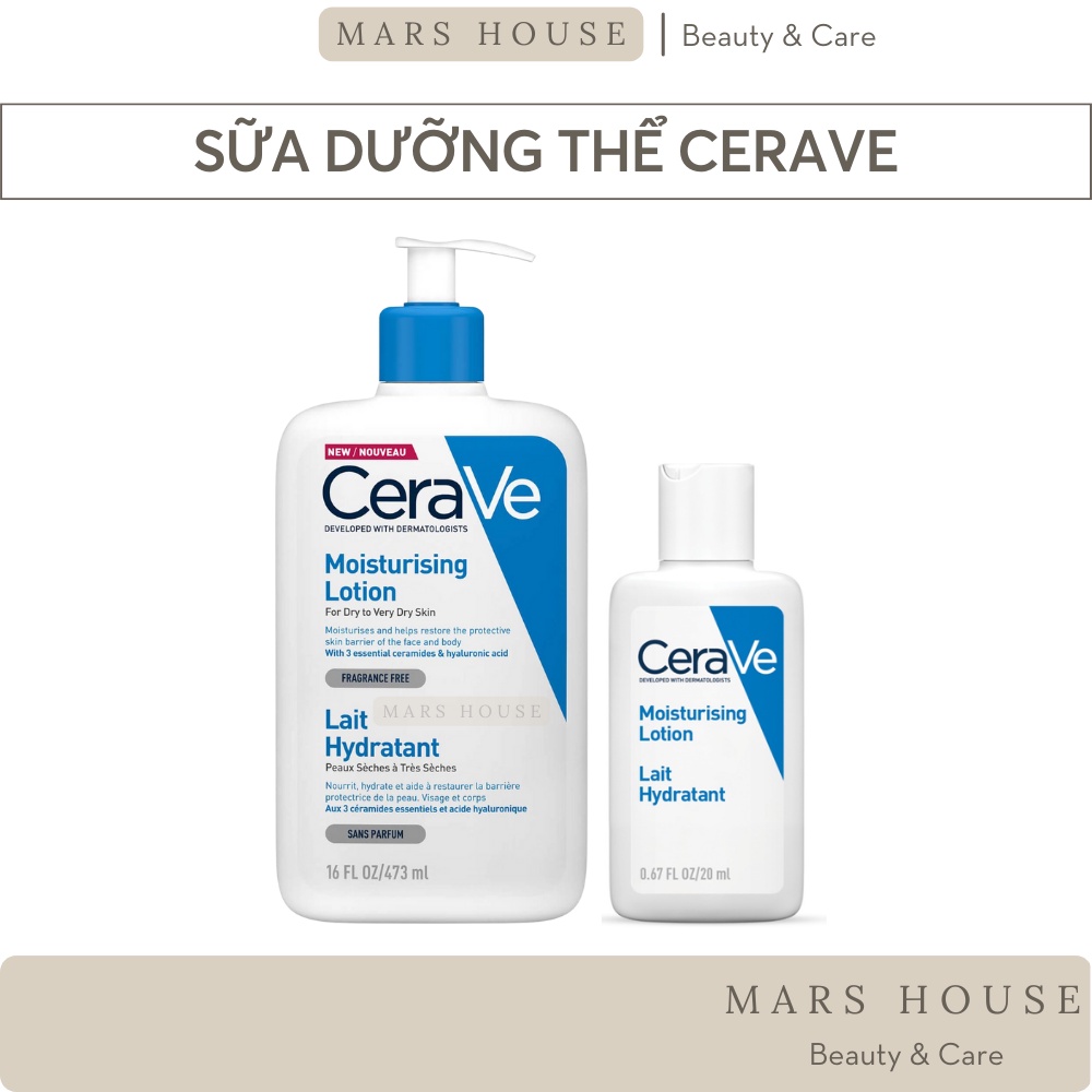 Sữa Dưỡng Thể CeraVe Moisturising Lotion - Dành Cho Da Khô Đến Rất Khô