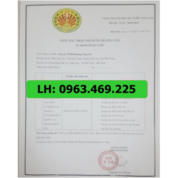 Viên khớp Malaysia Xanh Professor's Pill