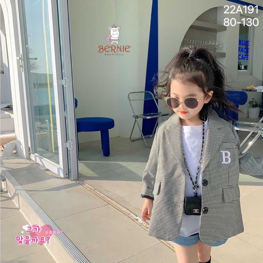 Áo vest dáng dài cho bé gái, áo vest dạ sành điệu cá tính cho bé hàng thiết kế