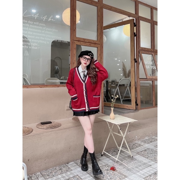 Set Cadigan 4Món Mix Chân Váy