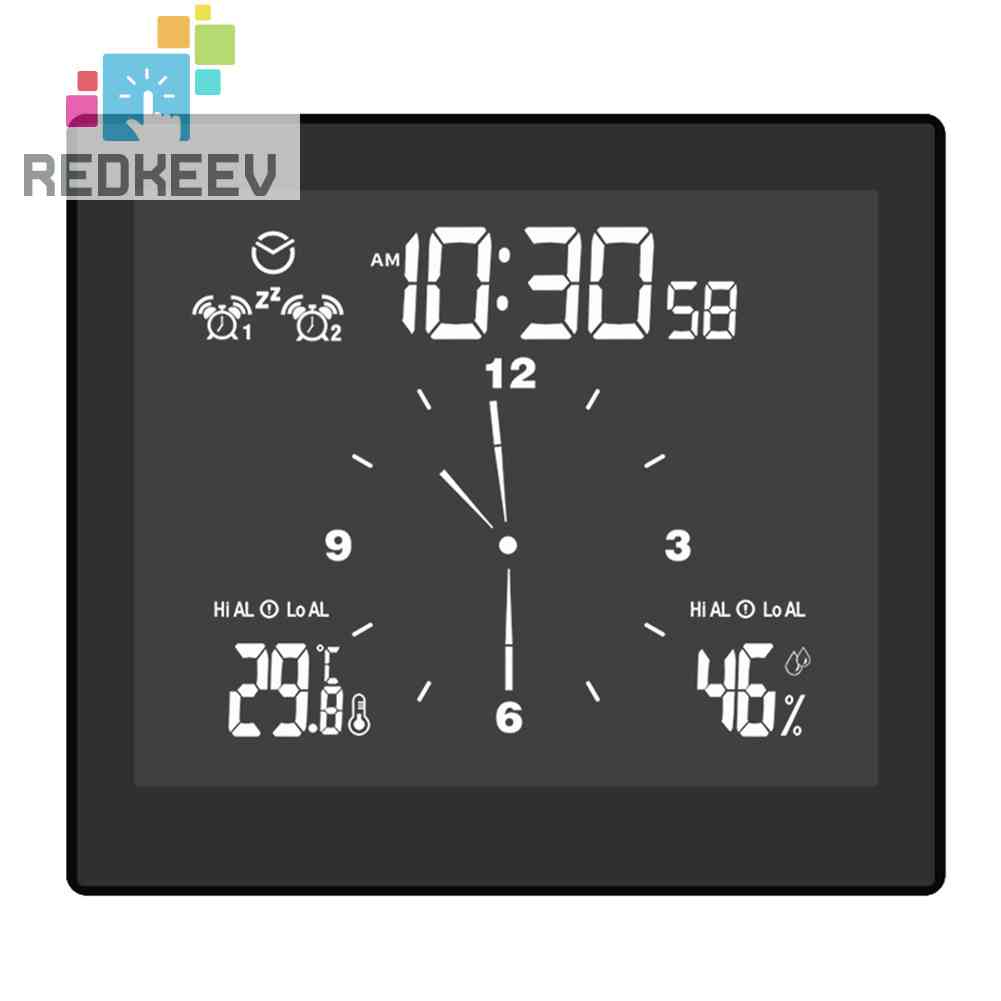 LCD Digital Waterproof Silent Clock /USB Powered Countdown Wall Clocks[Redkeev]