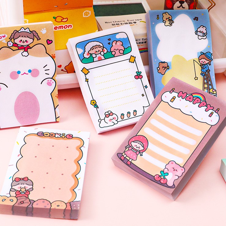 Giấy ghi chú tệp 80 tấm giấy note bé gái dễ thương | BNM140