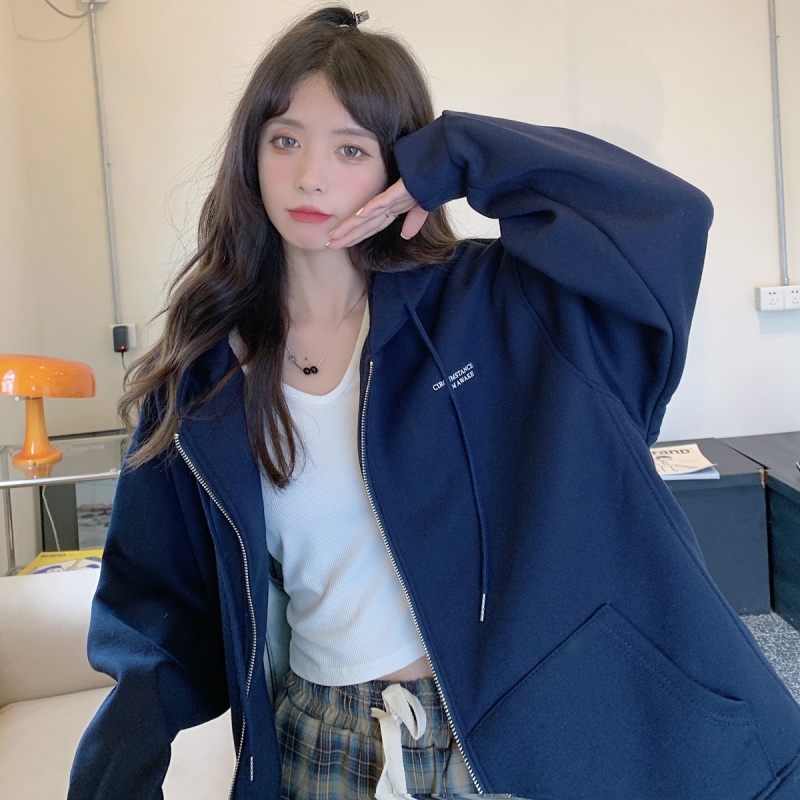 Áo Hoodies Nữ In Chữ Thời Trang Hàn Quốc Xinh Xắn