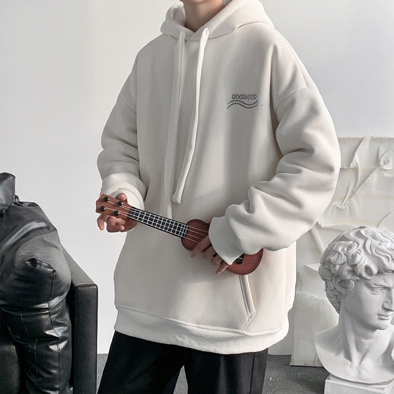 Áo Khoác Hoodie In Hình Bánh Waffle Phong Cách Retro Mỹ Cho Nam