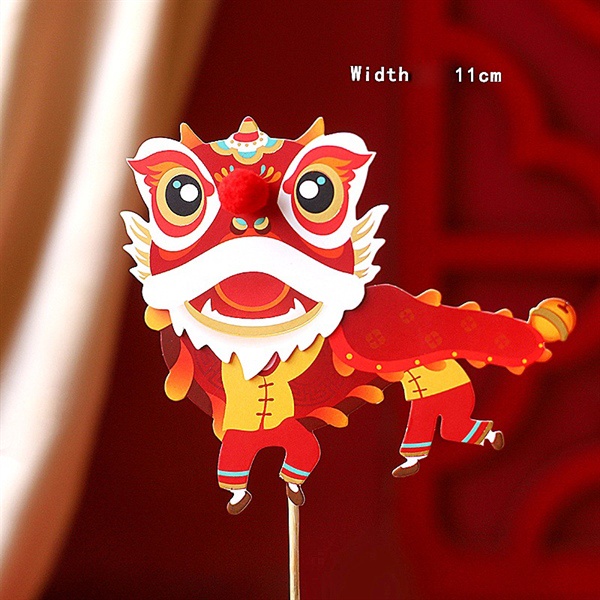 Que cắm tết 2 người múa lân đôi (loại đẹp)