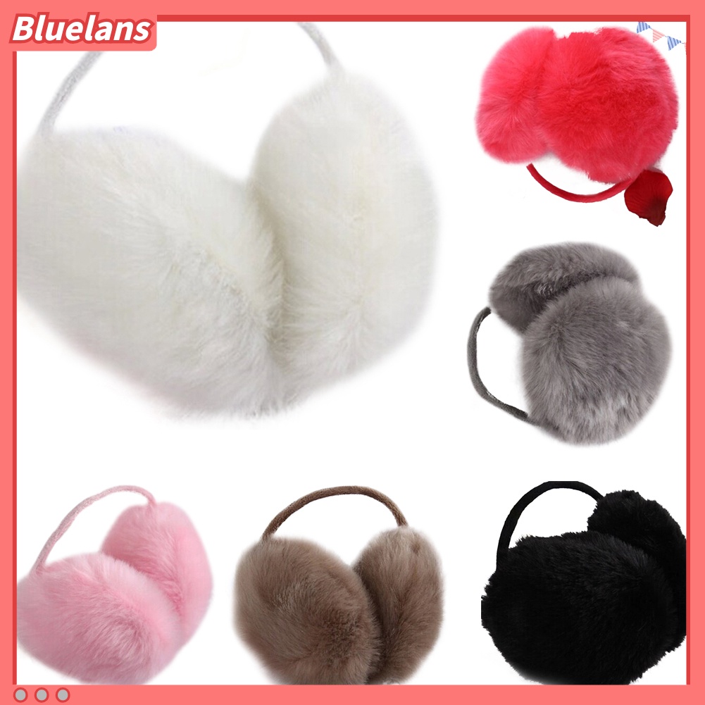 Bông Chụp Tai Phủ Lông Giả Mềm Mại Giữ Ấm Mùa Đông Thời Trang Cho Nữ