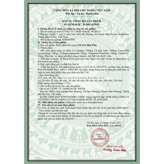 Cocoa Slim PLUS DẠNG LỌ