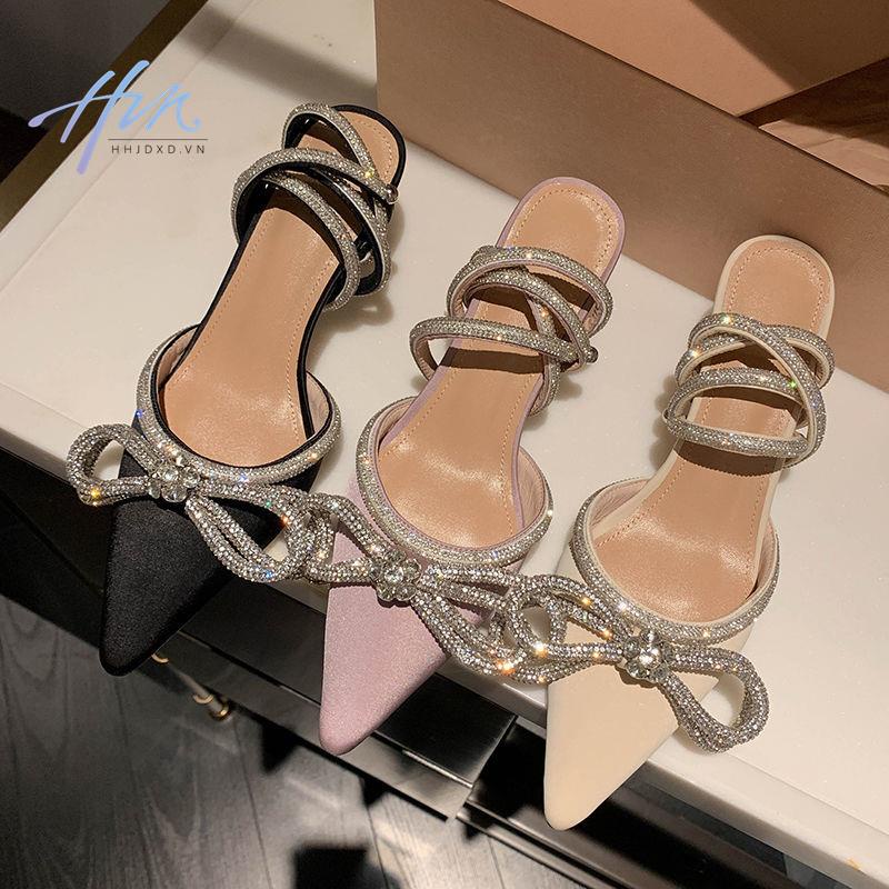 Sandal Cao Gót Mũi Nhọn Thiết Kế Mới Thời Trang 2022 Dành Cho Nữ