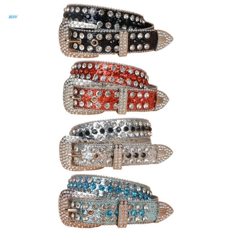 Thắt Lưng Da PU Y2K Đính Đá Thời Trang Cho Nam Nữ