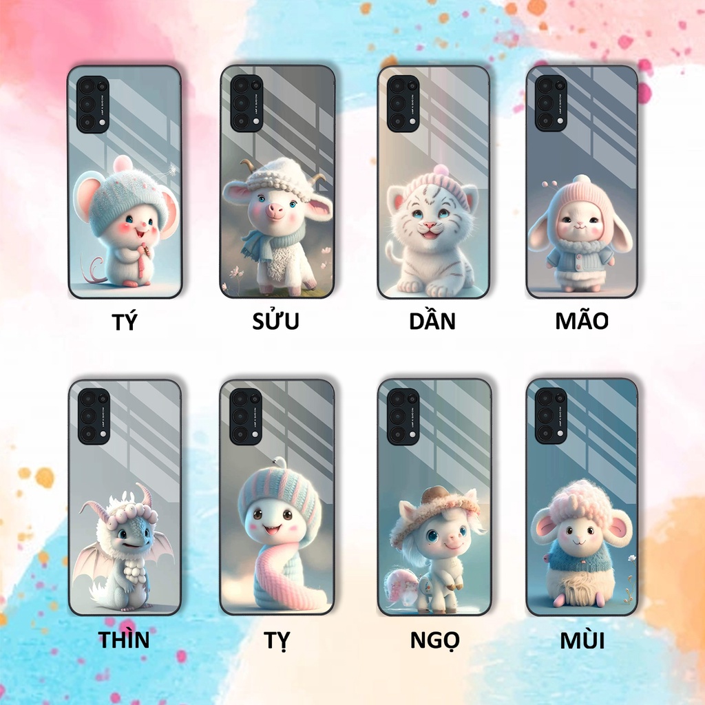 Ốp lưng cho OPPO Reno5 4G / Reno5 5G / Reno 5 in hình 12 con giáp Hot trend siêu dễ thương