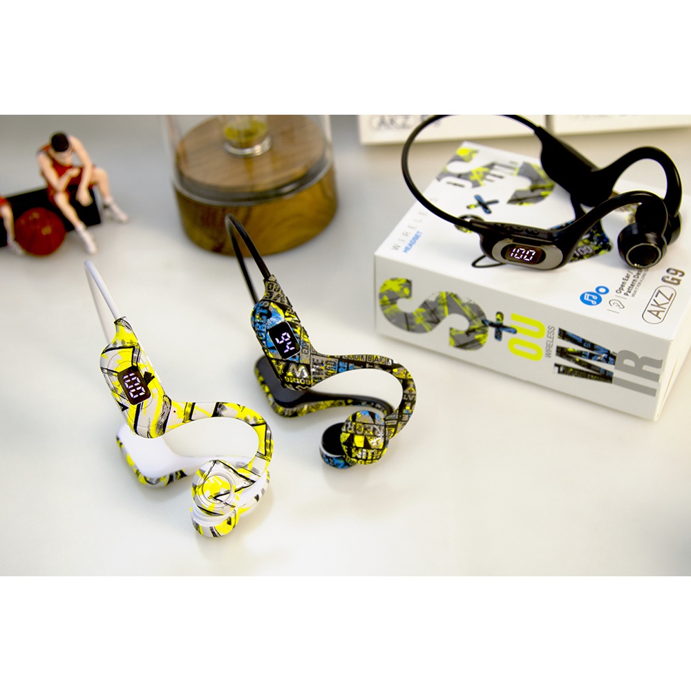 Tai Nghe Tương Thích Bluetooth Dẫn Truyền Xương Akz-g3 Tai Nghe Thể Thao Không Dây Dẫn Truyền Xương Móc Tai V5.3 Hỗ Trợ Công Nghệ Thẻ Tf